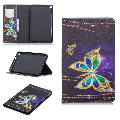 

Colored Drawing Big Butterfly Pattern Horizontal Flip Leather Case for Galaxy Tab A 8 (2019) P200 / P205, with Holder & Card Slots & Wallet