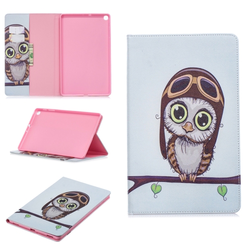 

Colored Drawing Owl Pattern Horizontal Flip Leather Case for Galaxy Tab A 10.1 (2019) T510 / T515, with Holder & Card Slots & Wallet