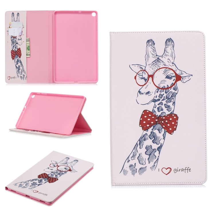 

Colored Drawing Deer Pattern Horizontal Flip Leather Case for Galaxy Tab A 10.1 (2019) T510 / T515, with Holder & Card Slots & Wallet