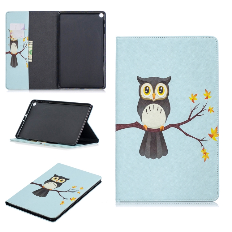 

Colored Drawing Eagle on The Tree Pattern Horizontal Flip Leather Case for Galaxy Tab A 10.1 (2019) T510 / T515, with Holder & Card Slots & Wallet