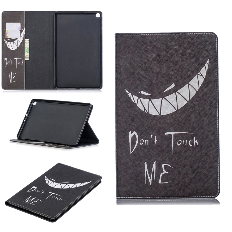 

Colored Drawing Smirk Pattern Horizontal Flip Leather Case for Galaxy Tab A 10.1 (2019) T510 / T515, with Holder & Card Slots & Wallet