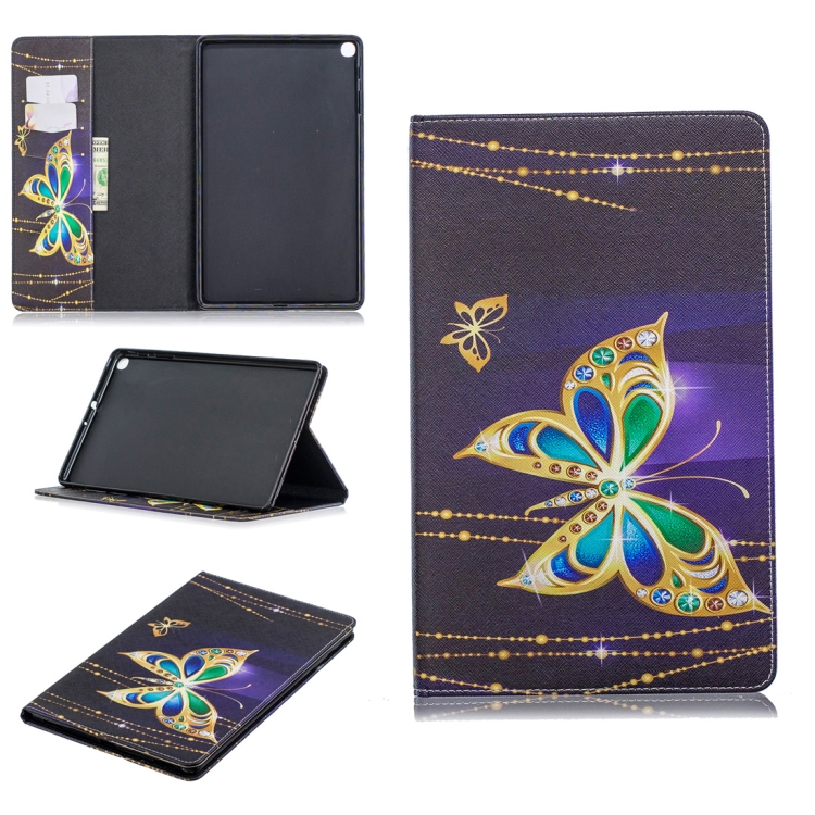 

Colored Drawing Big Butterfly Pattern Horizontal Flip Leather Case for Galaxy Tab A 10.1 (2019) T510 / T515, with Holder & Card Slots & Wallet