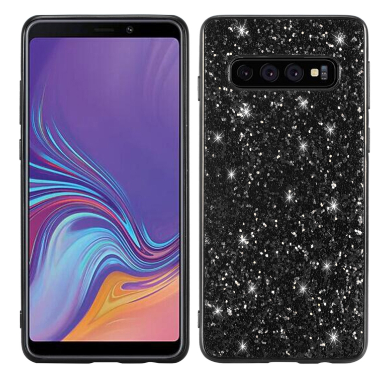 

Glitter Powder Shockproof TPU Case for Galaxy S10 5G (Black)