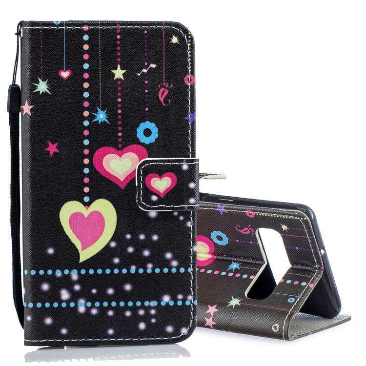 

Colored Heart Pattern Horizontal Flip Leather Case for Galaxy S10 5G, with Holder & Card Slots & Wallet