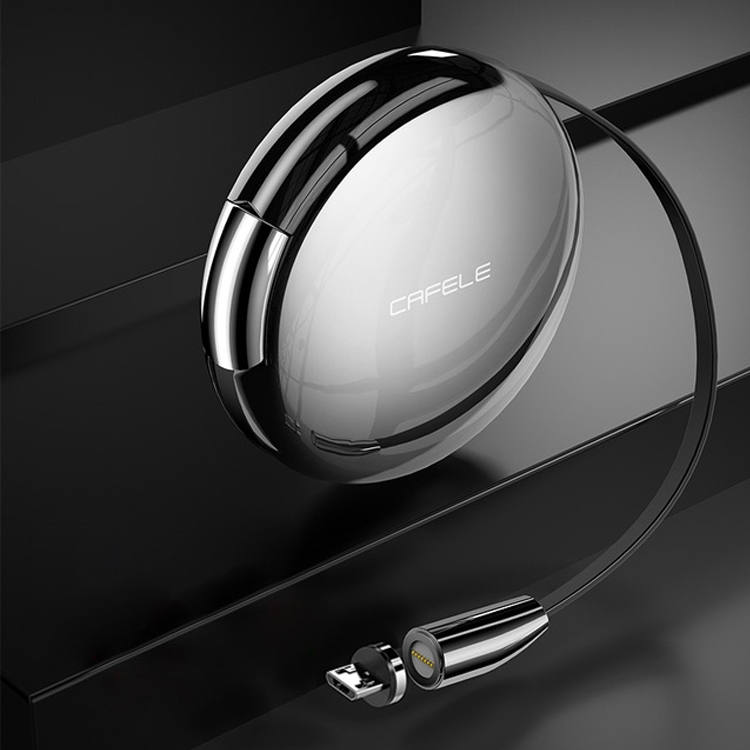 

CAFELE Excellent Action Series USB to Micro USB Retractable Zinc Alloy Magnetic Adsorption Charging Data Cable, Length: 1m(Black)