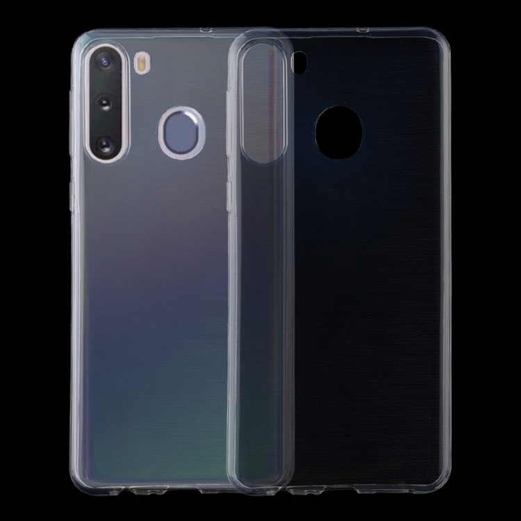 

For Galaxy A21 0.75mm Ultrathin Transparent TPU Soft Protective Case