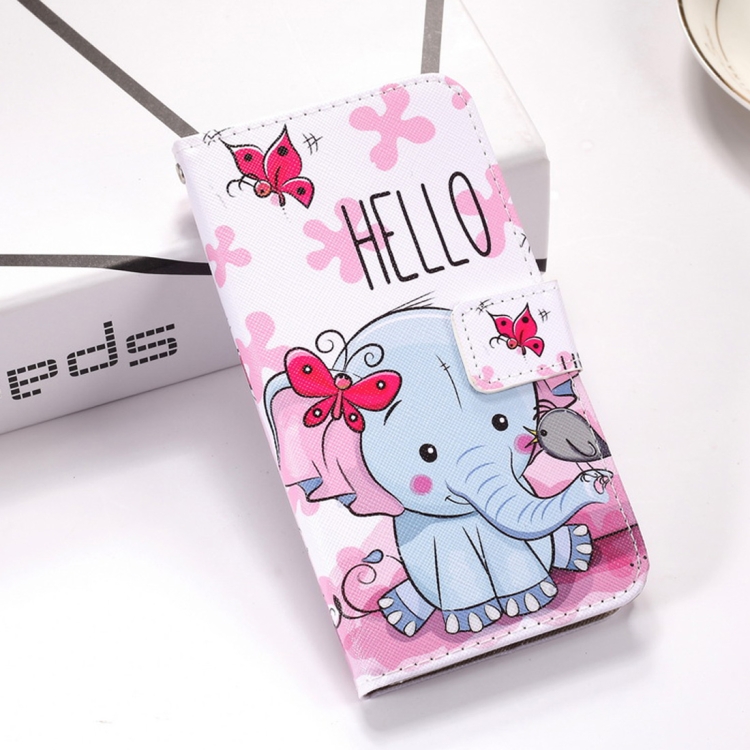

Butterfly Elephant Pattern Colored Drawing Horizontal Flip Leather Case for Galaxy S10+, with Holder & Card Slots & Wallet & Lanyard