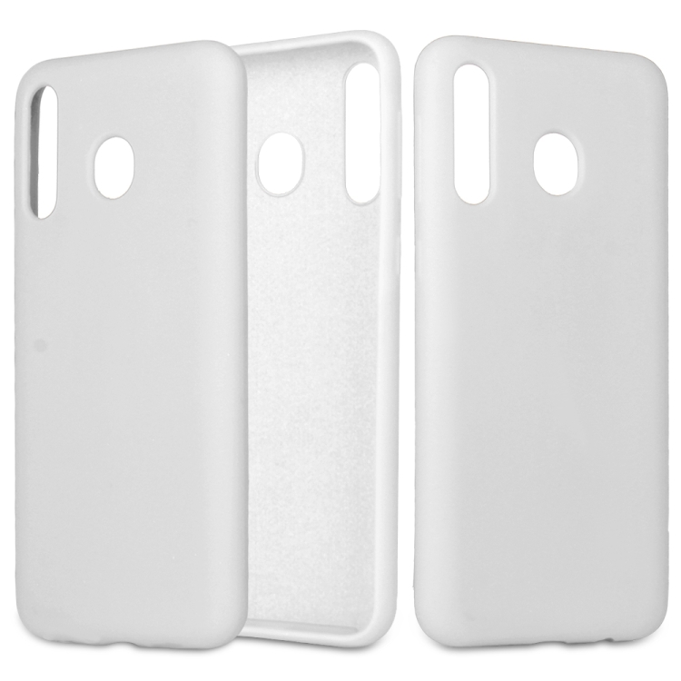 

Solid Color Liquid Silicone Shockproof Full Coverage Case for Galaxy M30 (White)
