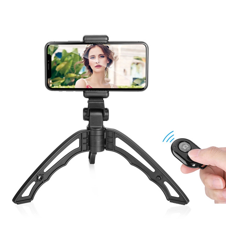 

APEXEL Portable Handheld Lazy Live Broadcast Desktop Folding Universal Bluetooth Tripod Phone Holder
