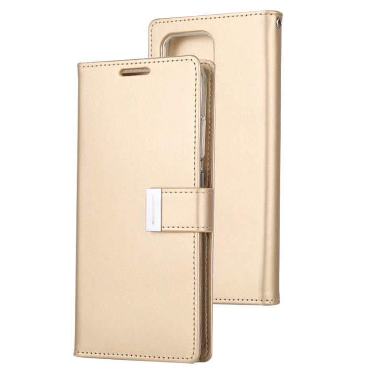 

GOOSPERY RICH DIARY For Galaxy S20 Ultra PU + TPU Crazy Horse Texture Horizontal Flip Leather Case, with Card Slots & Wallet & Photo frame(Gold)