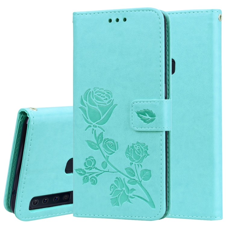 

Rose Embossed Horizontal Flip PU Leather Case for Samsung Galaxy A9 (2018) , with Holder & Card Slots & Wallet (Green)