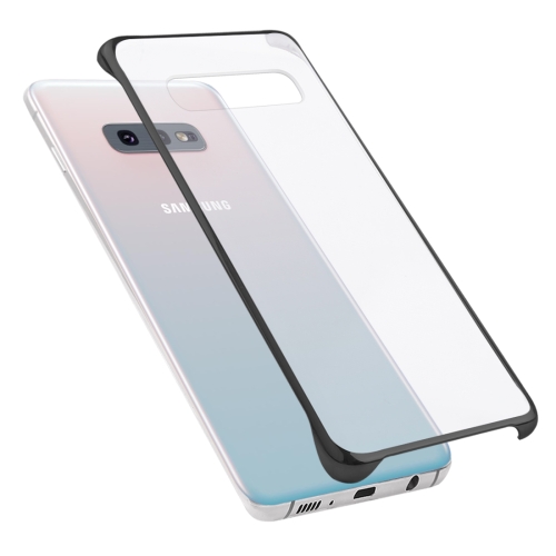 

Ultra-thin Transparent Plating PC Protestive Back Case for Galaxy S10e (Black)