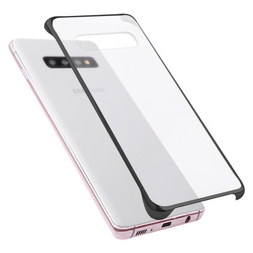 

Ultra-thin Transparent Plating PC Protestive Back Case for Galaxy S10+ (Black)