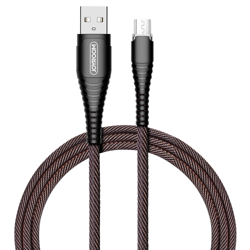 

JOYROOM S-M367 Simple Series 2.4A USB to Micro Weave LED Data Cable, Length: 1.2m(Black)