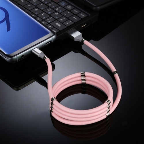 

USB to USB-C / Type-C Luminous Magnetic Attraction Data Cable, Length: 1m(Pink)