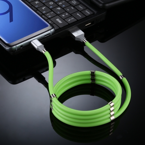 

USB to USB-C / Type-C Luminous Magnetic Attraction Data Cable, Length: 1m (Green)