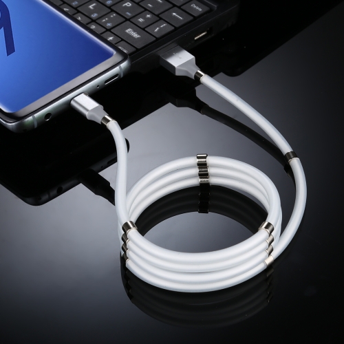 

USB to USB-C / Type-C Luminous Magnetic Attraction Data Cable, Length: 1m (White)