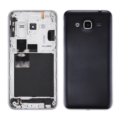 

Battery Back Cover + Middle Frame Bezel for Galaxy J3 (2016) / J320 (Double card version)(Black)