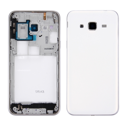 

Battery Back Cover + Middle Frame Bezel for Galaxy J3 (2016) / J320 (Double card version)(White)