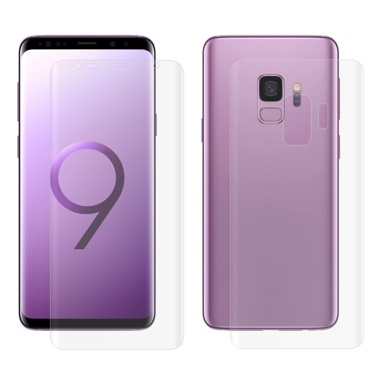 

ENKAY Hat-Prince for Galaxy S9 PET Full Screen 3D Curved Heat Bending HD Front + Back Screen Protector Film