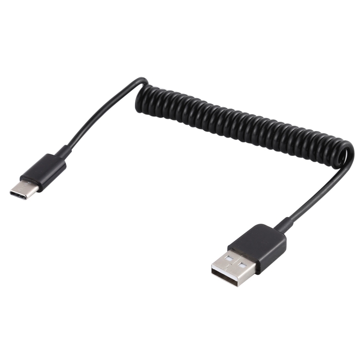 

USB-C / Type-C Male to USB Male Laptop Spring Charging Cable
