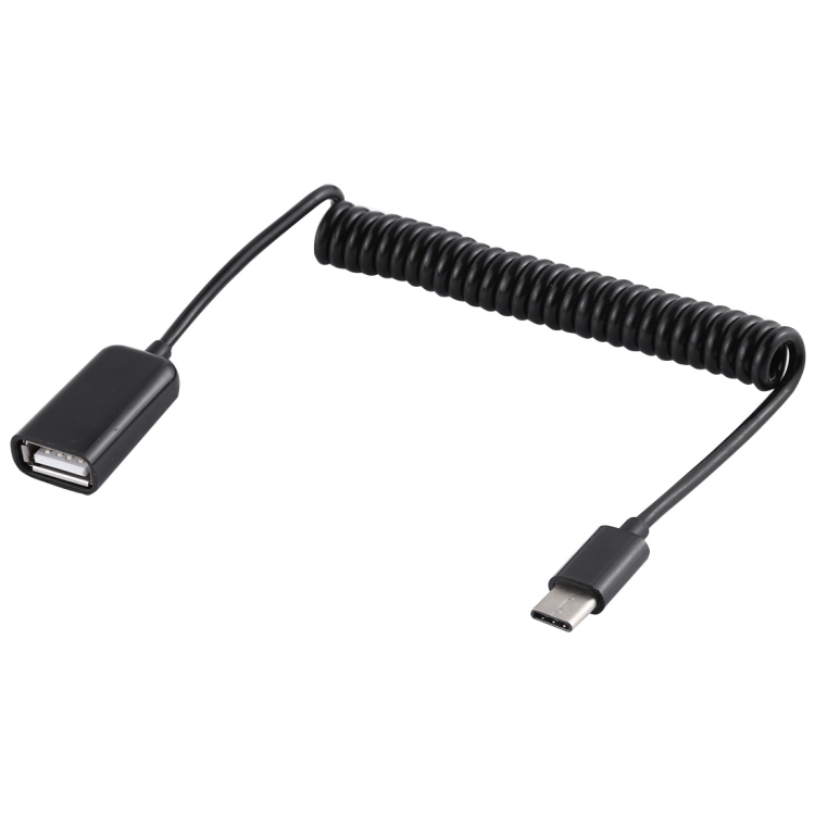 

USB-C / Type-C Male to USB Female Laptop Spring Charging Cable