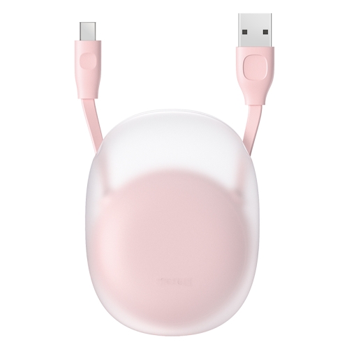 

Baseus CATRN-24 2A USB to USB-C / Type-C Little Reunion One-Way Stretchable Portable Data Cable, Length: 1m(Pink + White)