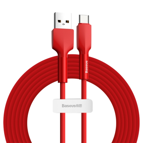

Baseus CATGJ-A09 2A USB to USB-C / Type-C Charging + Data Transmission Silicone Data Cable, Length: 2m(Red)