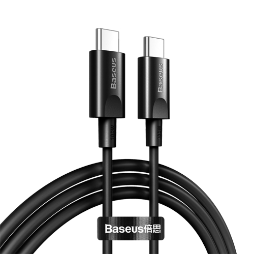 

Baseus CATSW-D01 Xiaobai Series PD 100W 20V / 5A USB-C / Type-C Fast Charging + Data Transmission TPE Data Cable, Length: 1.5m(Black)