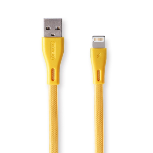

REMAX RC-090i 2.1A 8 Pin TPE Metal Embossed Flat Data Cable, Length: 1m(Gold)