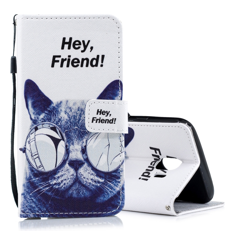 

Cool Cat Pattern Horizontal Flip Leather Case for Galaxy J4 (2018), with Holder & Card Slots & Wallet