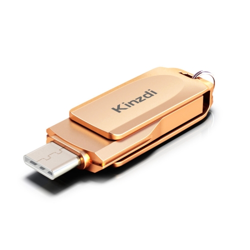 

Kinzdi 64GB USB + Type-C Interface Metal Twister Flash Disk V10 (Rose Gold)