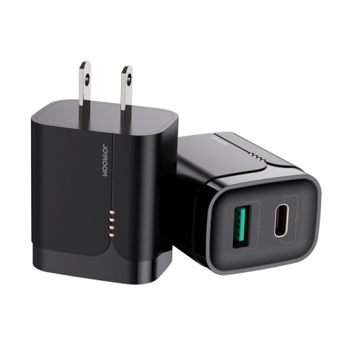 

JOYROOM L-QP182 Simple Series 18W Doul Port PD+QC3.0 Travel Charger Power Adapter, US Plug