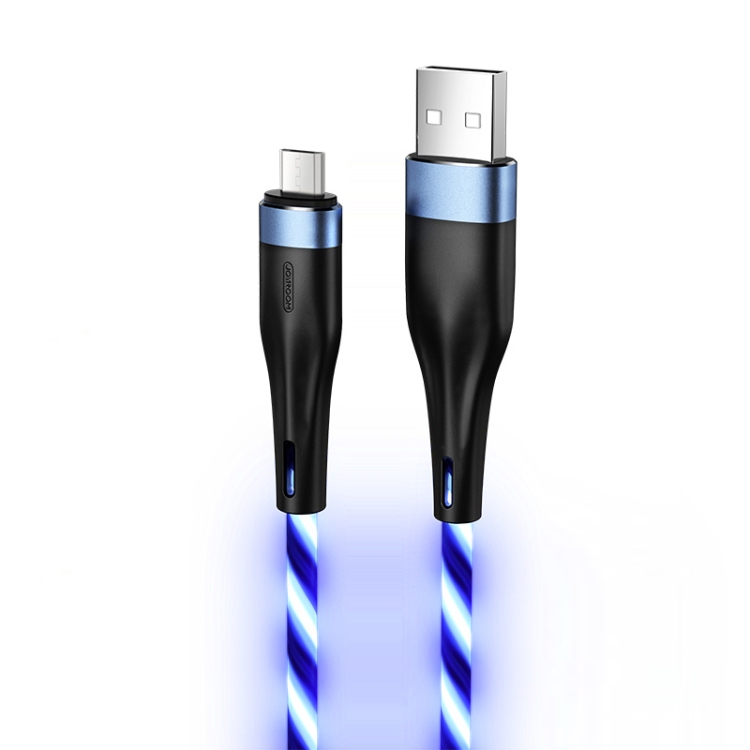 

JOYROOM S-1224N3 2.4A Micro USB Intelligent Light Control Streamer Charging Data Cable, Length: 1.2m(Blue)