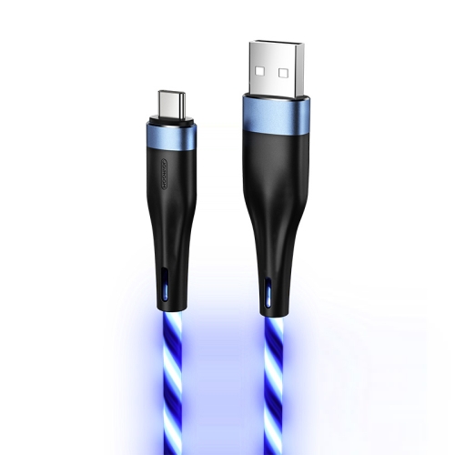 

JOYROOM S-1224N3 2.4A Type-C / USB-C Intelligent Light Control Streamer Charging Data Cable, Length: 1.2m (Blue)