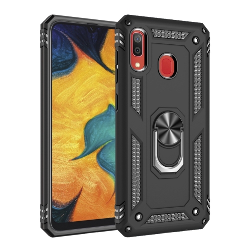 

Armor Shockproof TPU + PC Protective Case for Galaxy A30, with 360 Degree Rotation Holder (Black)