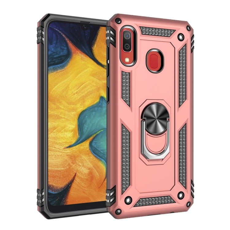 

Armor Shockproof TPU + PC Protective Case for Galaxy A30, with 360 Degree Rotation Holder (Rose Gold)