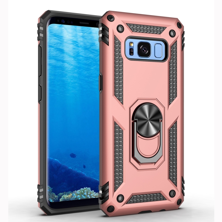 

Armor Shockproof TPU + PC Protective Case for Galaxy S8, with 360 Degree Rotation Holder(Rose Gold)