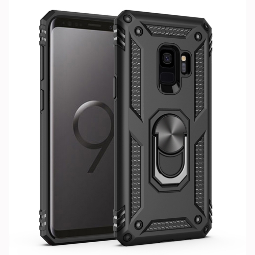 

Armor Shockproof TPU + PC Protective Case for Galaxy S9, with 360 Degree Rotation Holder (Black)
