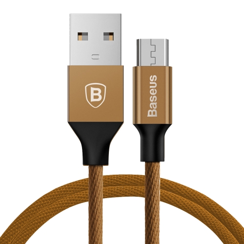 

Baseus 1.5m 2A Yiven Cable Woven Style Metal Head Micro USB to USB Data Sync Charging Cable, for Samsung / Huawei / Xiaomi / LG(Coffee)