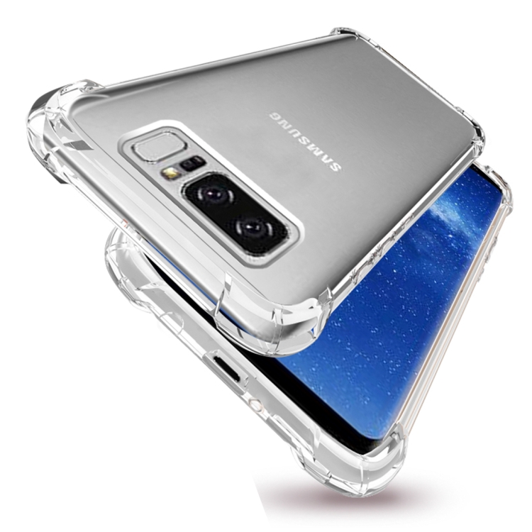 

For Galaxy Note 8 Transparent Shock-resistant Cushion TPU Protective Back Cover Case(Transparent)