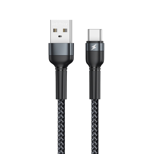 

REMAX RC-124a 1m 2.4A USB to USB-C / Type-C Aluminum Alloy Braid Fast Charging Data Cable (Black)