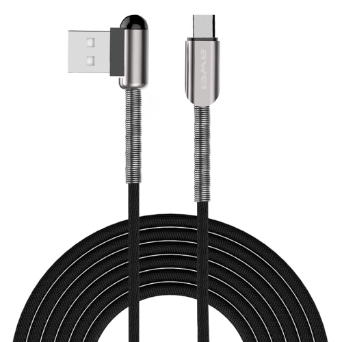 

awei CL-23 2m 2.4A USB to USB-C / Type-C Fast Charging + Data Transmission Cable (Black)