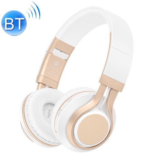 

BT-08 Over-Ear Wireless Headphones Adjustable Foldable Bluetooth Headset with Mic(Gold)