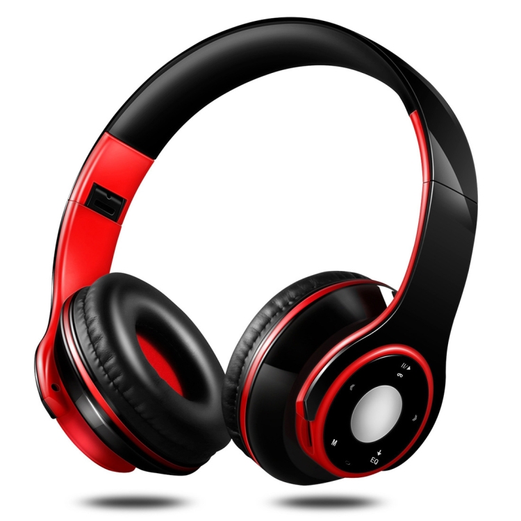 

SG-8 Bluetooth 4.0 + EDR Headphones Wireless Over-ear TF Card FM Radio Stereo Music Headset with Mic (Red)