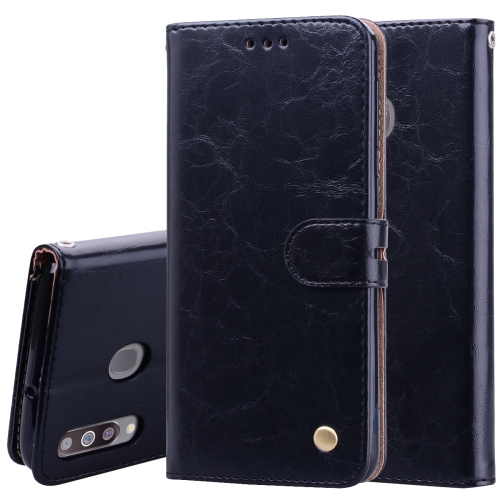 

Business Style Oil Wax Texture Horizontal Flip Leather Case for Galaxy M30, with Holder & Card Slots & Wallet (Black)