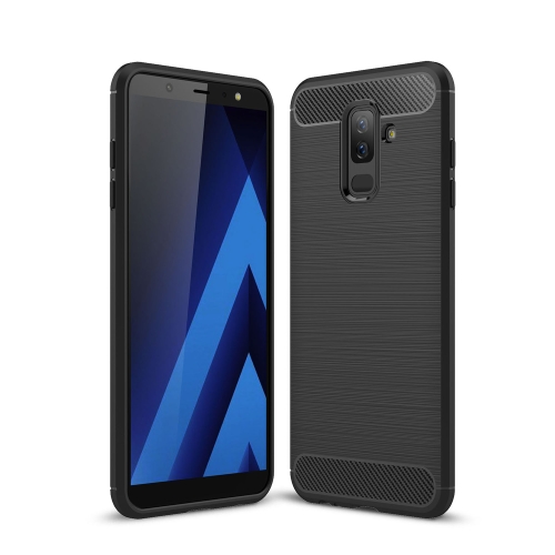 

Brushed Texture Carbon Fiber Shockproof TPU Case for Galaxy J8 (2018) (Black)