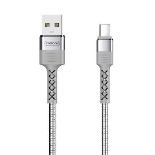 

JOYROOM S-M363 1.2m 2.4A King Kong Series USB to USB-C / Type-C Fast Charging & Data Cable, for Samsung Galaxy S8 & S8 + / LG G6 / Huawei P10 & P10 Plus / Oneplus 5 and other Smartphones (Silver)