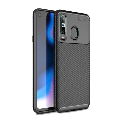 

Carbon Fiber Texture Shockproof TPU Case for Galaxy A8s (Black)