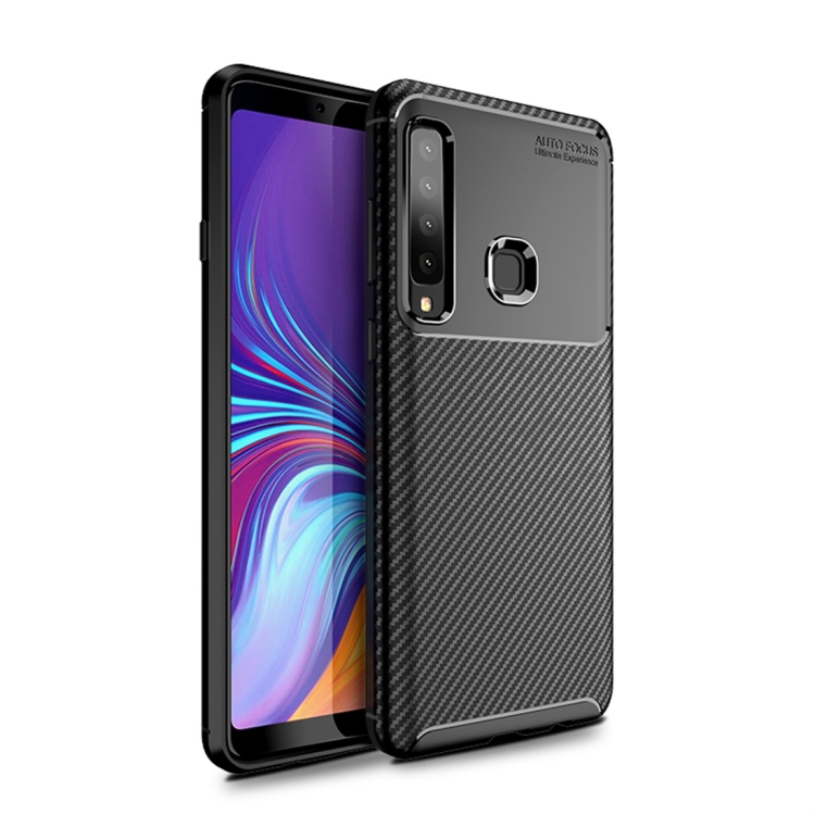 

Carbon Fiber Texture Shockproof TPU Case for Galaxy A9s (Black)